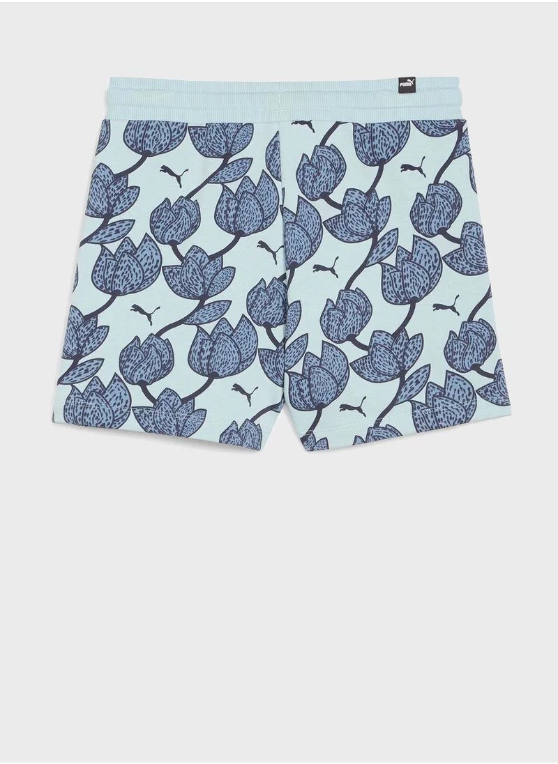 PUMA Kids Essential Blossom Printed Shorts