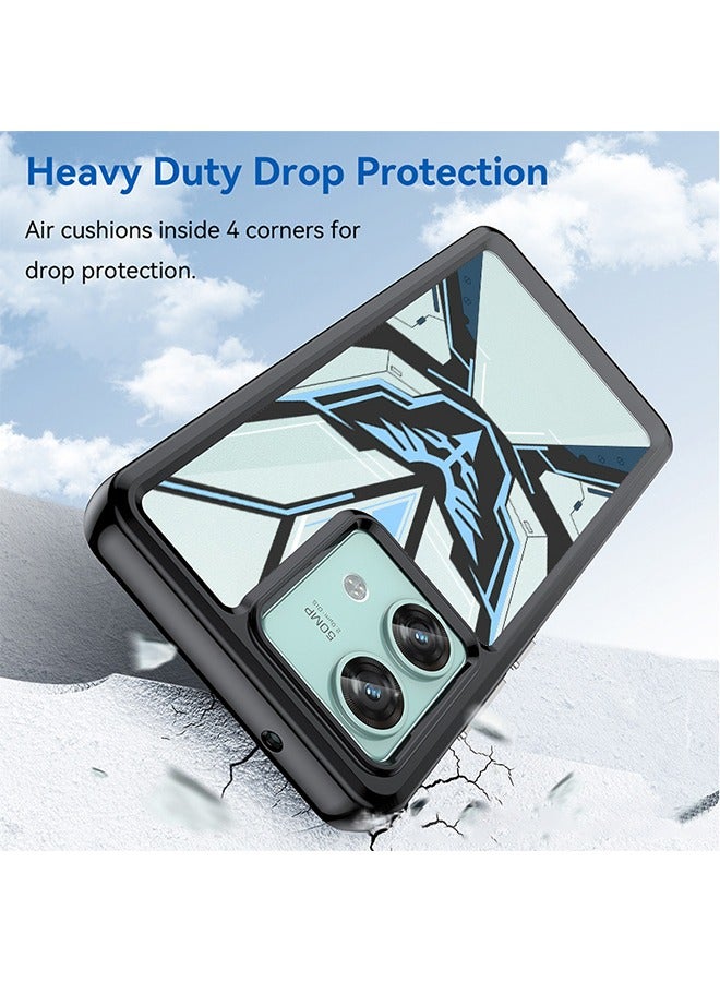 GKK Motorola Edge 40 Neo 5G Mech printing Phone Case Cover With Heavy-Duty Shock-Absorbing Advanced Protective Bumper Cover For Motorola Edge 40 Neo 5G Semi Transparent Acrylic Phone Protective Case  - Image 3