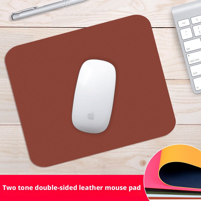PU Leather Mouse Pad, Double-sided, Small Desk Mat - Image 2