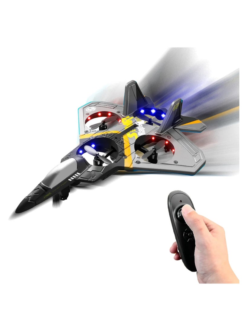 Generic - V17 Stunt RC Airplane 2.4 6 CH Upgrade RC Plane Remote Control Airplane With 360° Stunt Remote And Light Plane Glider Airplane Hobby Toy Gifts (V17 - Image 1