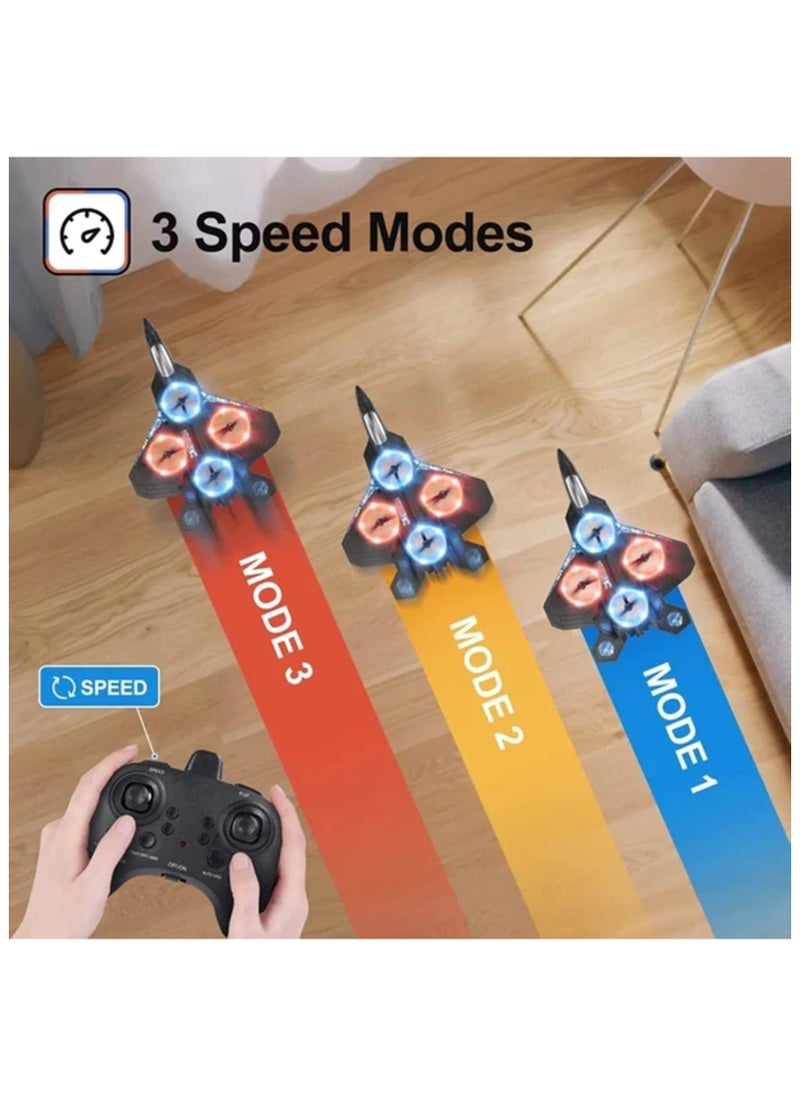 Generic - V17 Stunt RC Airplane 2.4 6 CH Upgrade RC Plane Remote Control Airplane With 360° Stunt Remote And Light Plane Glider Airplane Hobby Toy Gifts (V17 - Image 1