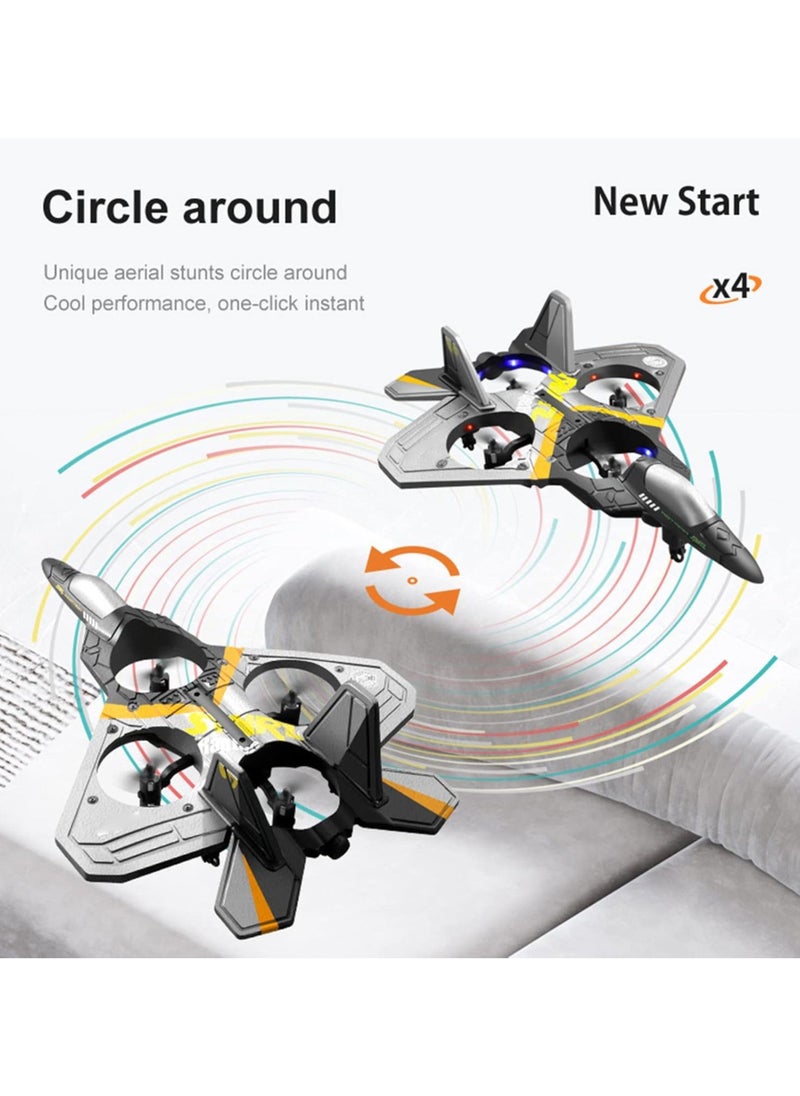 Generic - V17 Stunt RC Airplane 2.4 6 CH Upgrade RC Plane Remote Control Airplane With 360° Stunt Remote And Light Plane Glider Airplane Hobby Toy Gifts (V17 - Image 1