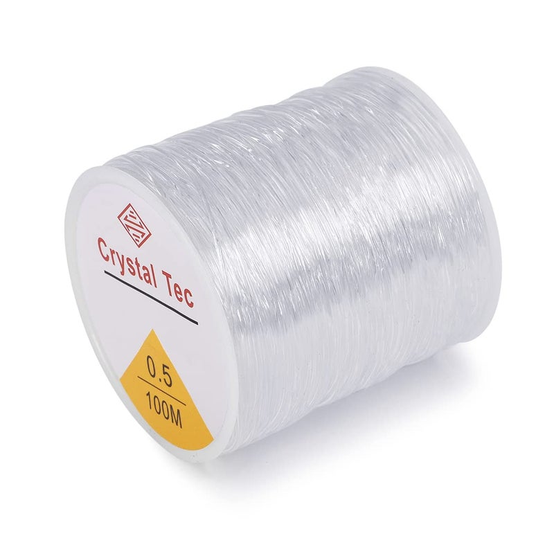 Crystal Tec OBSEDE 0.5mm Elastic Cord Beading Threads Stretch String Fibre Crafting Cords for Jewelry Making Round - Image 1
