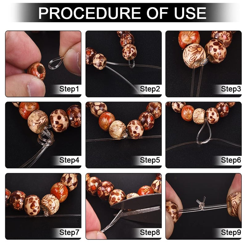 Crystal Tec OBSEDE 0.5mm Elastic Cord Beading Threads Stretch String Fibre Crafting Cords for Jewelry Making Round - Image 3