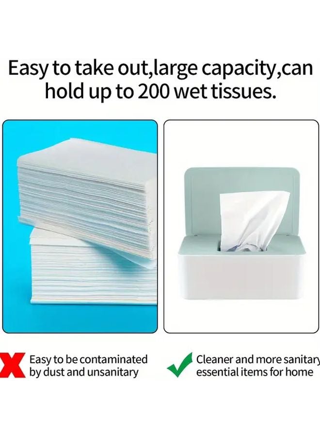 Green Wet Wipes Dispenser Box Hygienic Sealed Lid One Touch Access Compact Tissue Holder - Image 5
