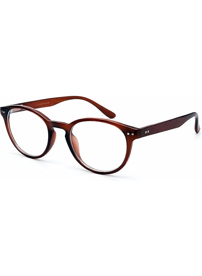 Blue Light Blocking Eyeglasses - Classic Brown Frame Anti-Glare Computer Glasses for Men & Women - Image 1