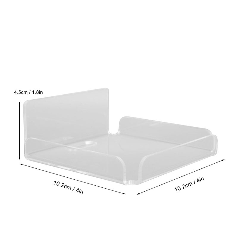 2Pcs Clear Acrylic Wall Mount Speaker Stand Shelves for Home Office Audio Rack - Image 5