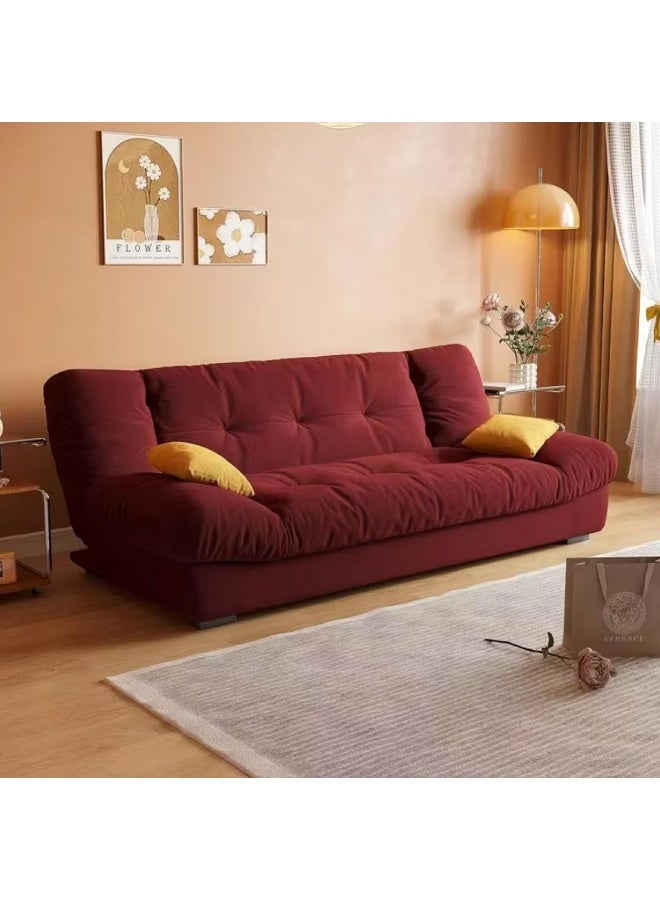 Zayn comforts Convertible Fabric Sofa Bed in Burgundy - Image 1
