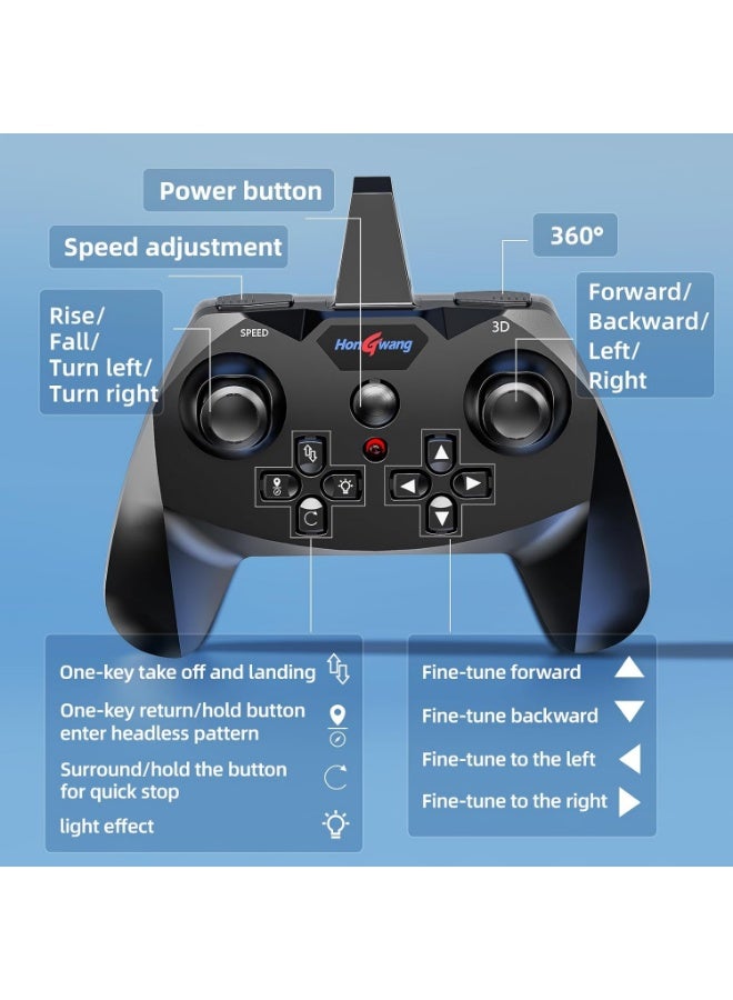 L0712 طائرة مقاتلة بدون طيار تعمل بالتحكم عن بعد للأطفال – طائرة RC بتردد 2.4 جيجاهرتز مع إمكانية الدوران 360 درجة، وأضواء LED، وإقلاع وهبوط بضغطة زر واحدة، وبطارية قابلة لإعادة الشحن، لعبة طائرة متينة مصنوعة من الفوم - Image 5