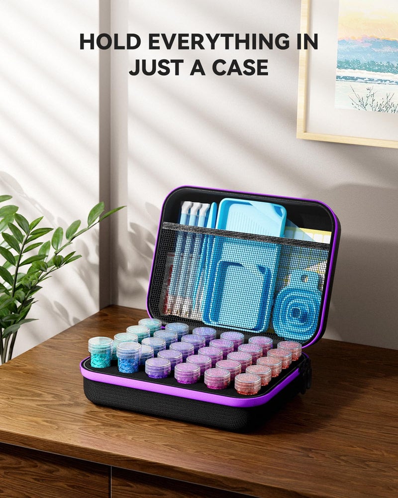 ARTDOT 30 Slots Storage Container for Diamond Art Kits for Adults, Portable Bead Storage Boxes for Diamond Painting Accessories and Tools - Image 2