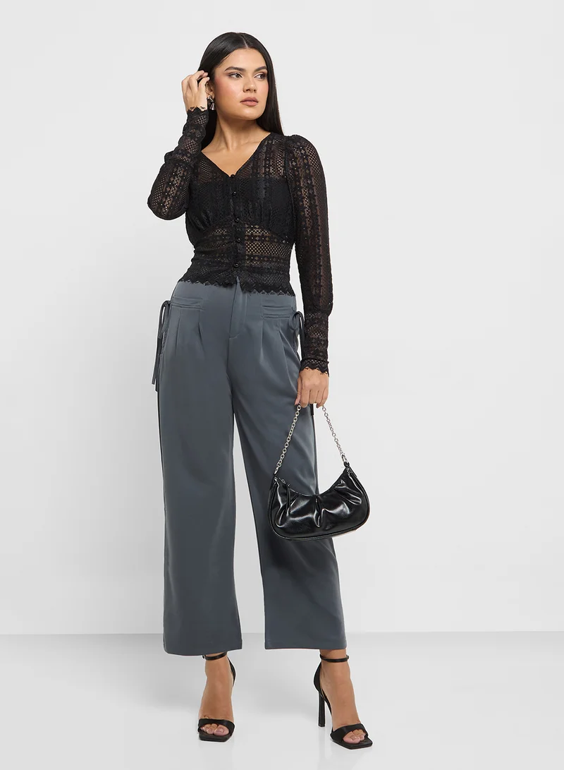 ELLA Sheer Button Down Top
