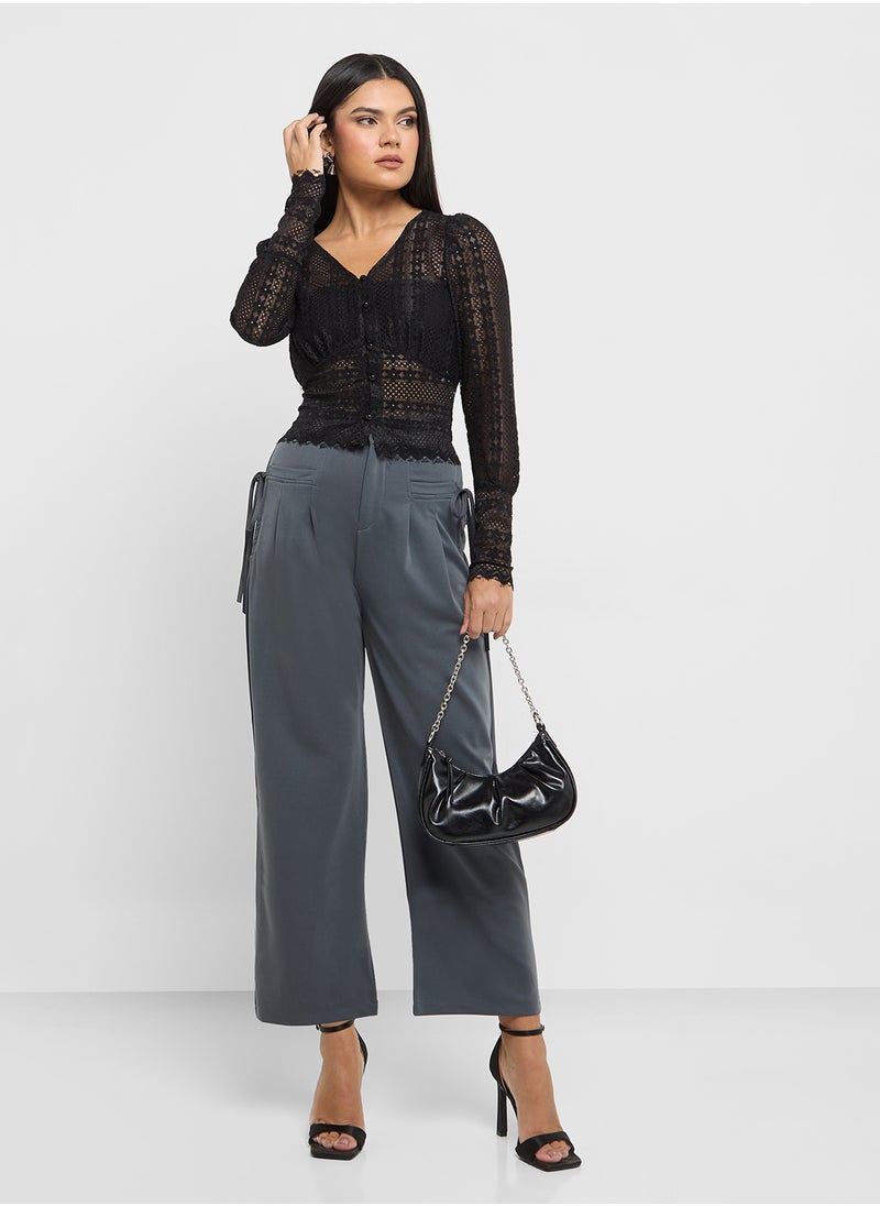 ELLA - Sheer Button Down Top - Image 1
