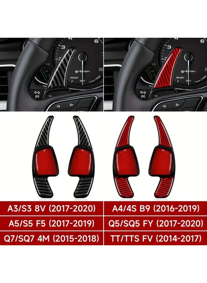 Black Steering Wheel Shift Paddles ABS with Carbon Fiber Sticker for 2017 2020 Models - Image 1