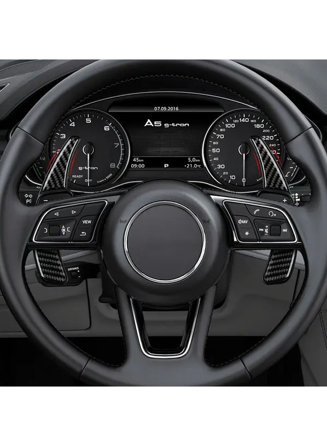 Black Steering Wheel Shift Paddles ABS with Carbon Fiber Sticker for 2017 2020 Models - Image 5