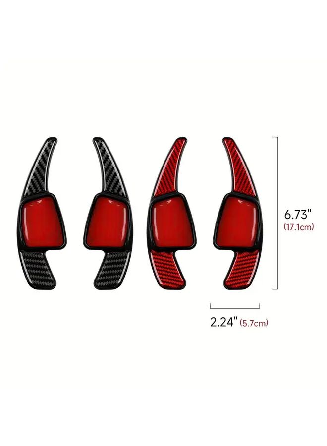 Black Steering Wheel Shift Paddles ABS with Carbon Fiber Sticker for 2017 2020 Models - Image 3