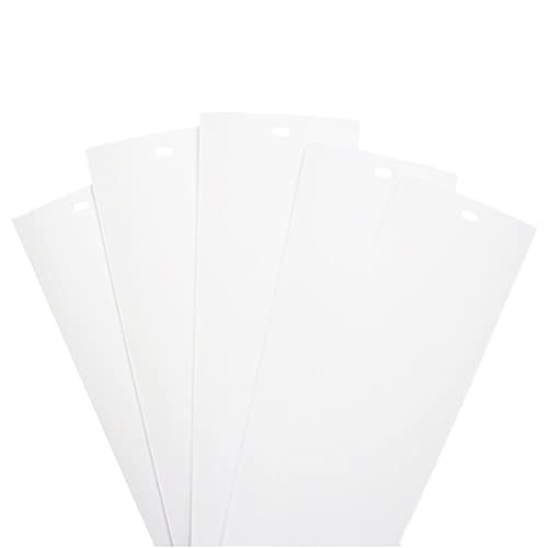 FTTIKI 82.5" × 3.5" شرائح ستائر عمودية بيضاء بديلة من PVC منحنية ناعمة (5 عبوات) - Image 5