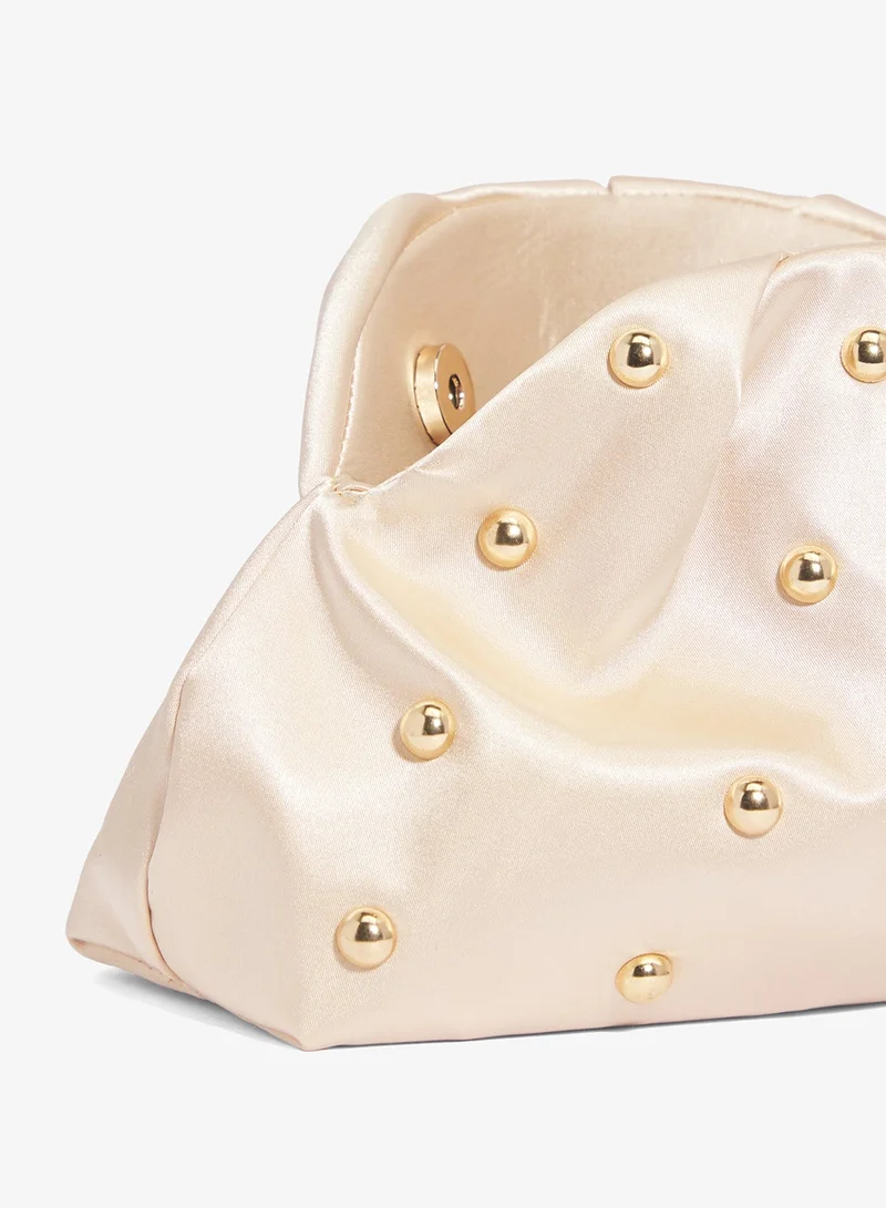 Ella Limited Edition White Rhinestone Embellished Detailed Clutch for Women | Best Price UAE