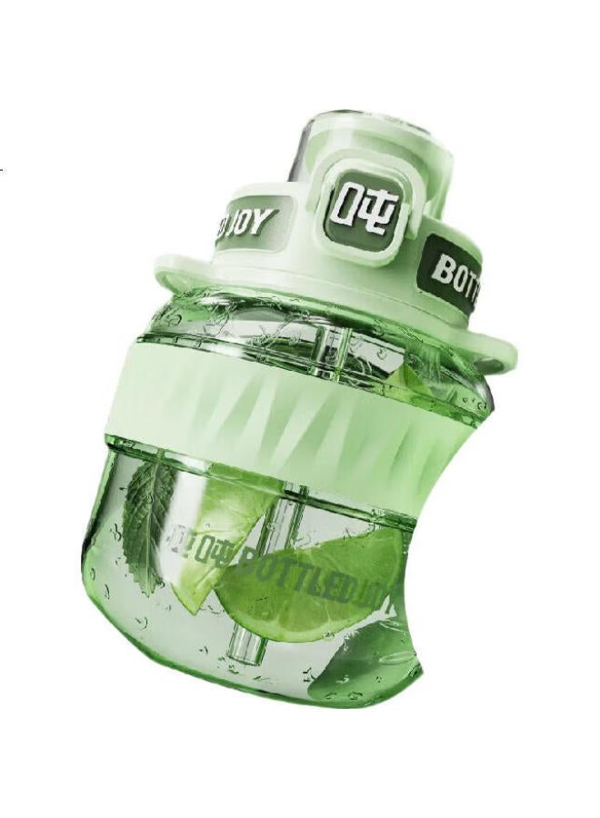Bottled Joy, Tuntun Bucket Sports Water Bottle, Fitness Water Cup, Plastic Cup, Cute Tuntun Cup, Portable Handheld Cup, Student Cup - Image 1