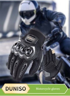 DUNISO Motorcycle gloves,touch screen riding full finger gloves,anti fall, anti slip and wear resistant, suitable for motorcycles, cycling, hiking, rock climbing  - Image 1