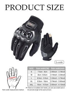 DUNISO Motorcycle gloves,touch screen riding full finger gloves,anti fall, anti slip and wear resistant, suitable for motorcycles, cycling, hiking, rock climbing  - Image 2
