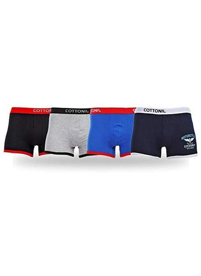 COTTONIL Mid-Rise Pack Of 4 Boxers 