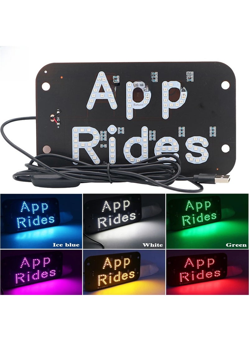 Generic In-stock APP RIDES Indicator Light with Switch Ride-Sharing Top Light 5-6V USB Green 