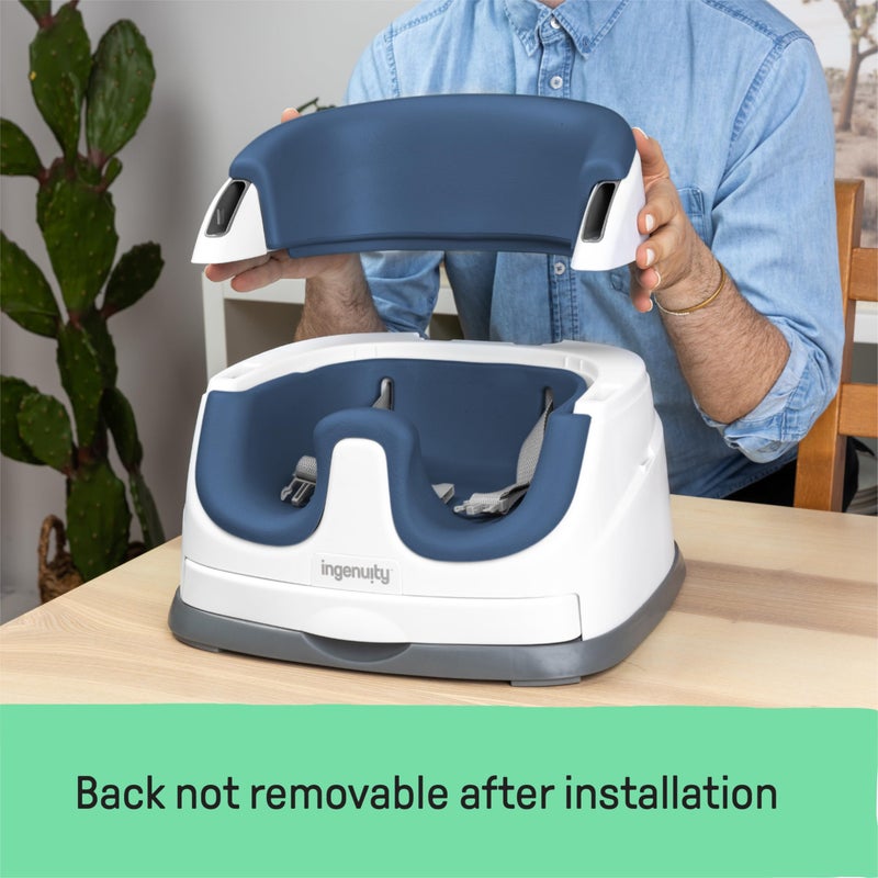 Ingenuity Baby Base 2-in-1 Booster Feeding and Floor Seat with Self-Storing Tray - Night Sky - Image 4