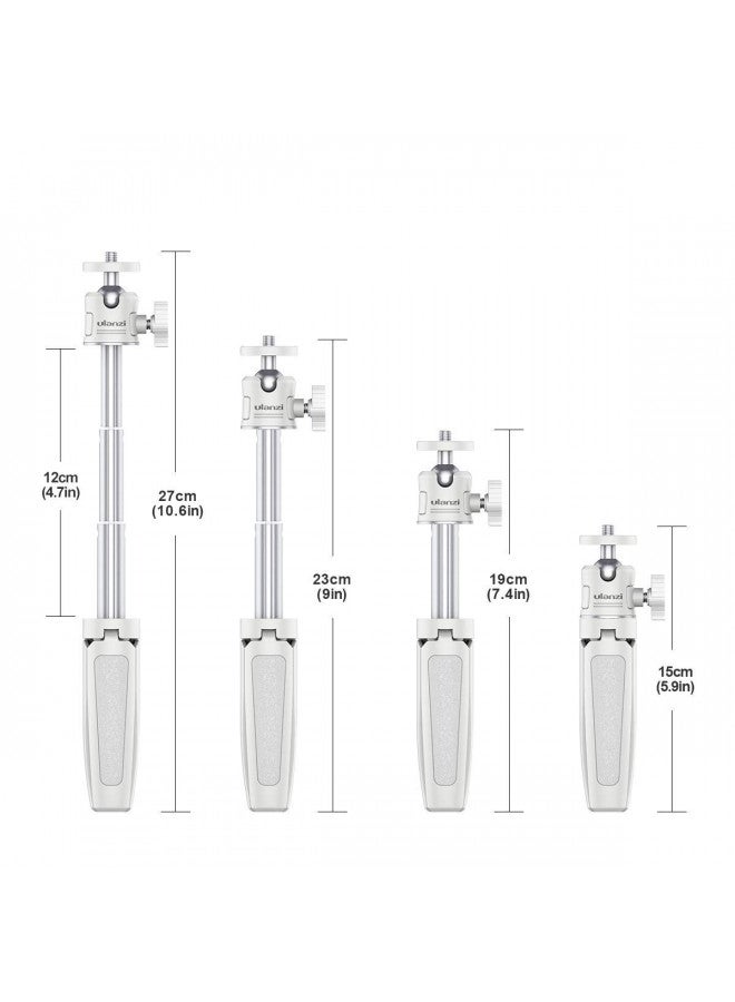 ULANZI Extension Pole Tripod, Mini Selfie Stick Tripod Stand Handle Grip for iPhone 13 Pro Max Samsung OnePlus Google Smartphone Canon G7X Mark III Sony RX100 VII A6400 Cameras Vlogging (Off-White) - Image 1