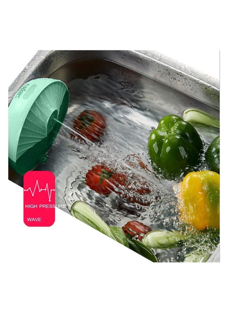 Generic - Mini Ultrasonic Dishwasher, USB Dishwasher with Multifunctional Portable & Countertop Smart Features, High Pressure Wave Integrated Cleaning Device for Dishes, Vegetable and Fruit Washing (Green) - Image 1