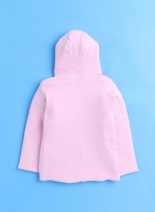 BUMZEE Baby Pink & White Baby Girls Full Sleeves Cotton Reversible Padded Jacket Age - 12-18 Months (Peb9966D-bpk.wht) - Image 2