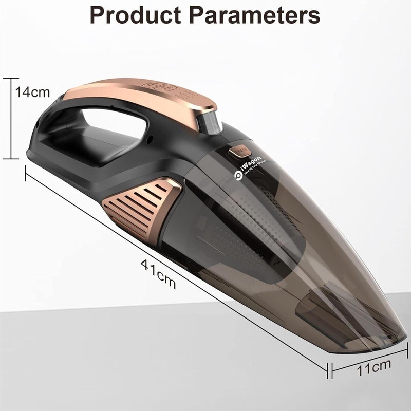 iWagon i2008 Car Vacuum Cleaner 140 Watts 5000 PA Powerful Suction Vacuum Cleaner with Washable HEPA Filter, 3 Accessories,Compact,Light Weight & Easy to use (Black and Red) - Image 3