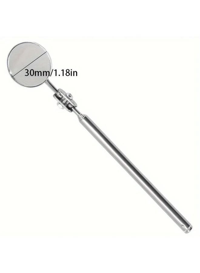 50mm Stainless Steel Telescoping Inspection Mirror Retractable Car Maintenance Tool - Image 4
