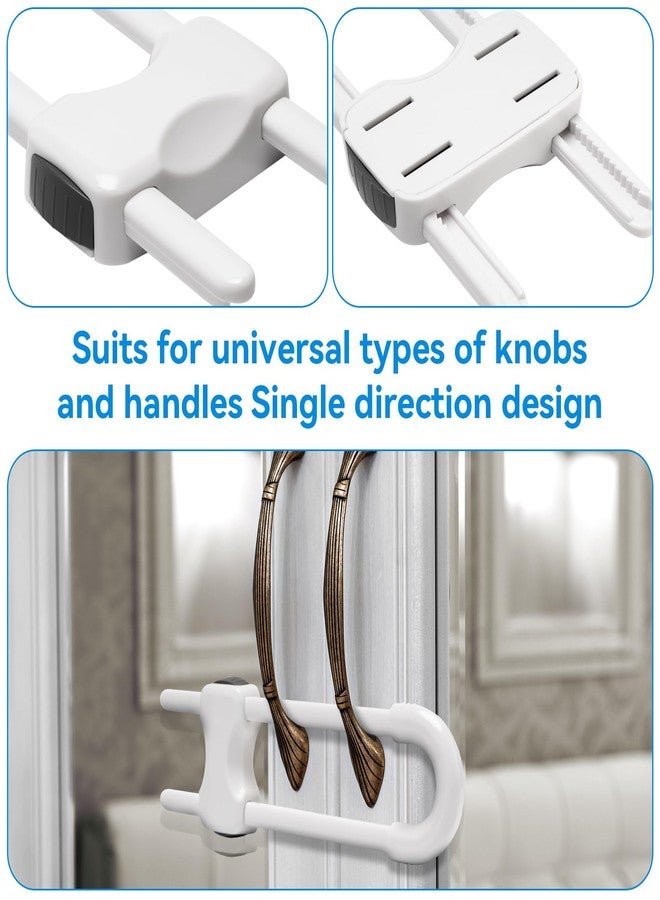 kickic Cabinet Locks Baby Proofing,Child Proof Cabinet Locks,6 Pack Adjustable U Shaped Baby Proofing Cabinets,Child Locks for Cabinets and Drawers (White) - Image 3