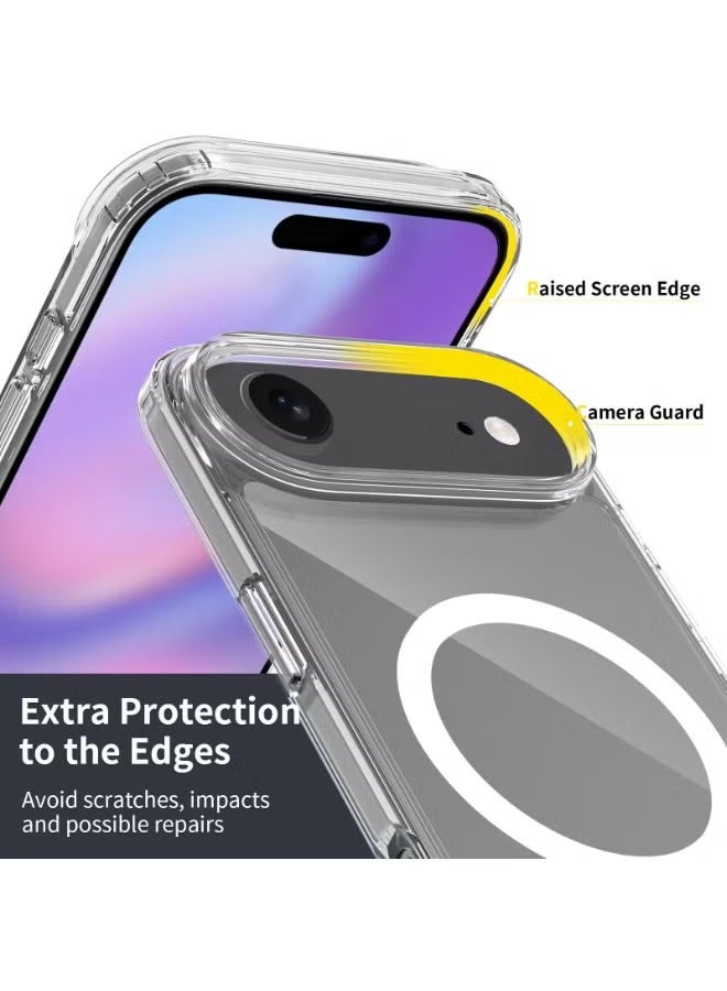 رويالباكل غطاء شفاف مغناطيسي لهاتف iPhone 17 Air – حافظة خلفية كريستالية واضحة بحواف قوية للحماية، مقاومة للصدمات بتصميم نحيف، قبضة متينة وحماية معززة للكاميرا - Image 5