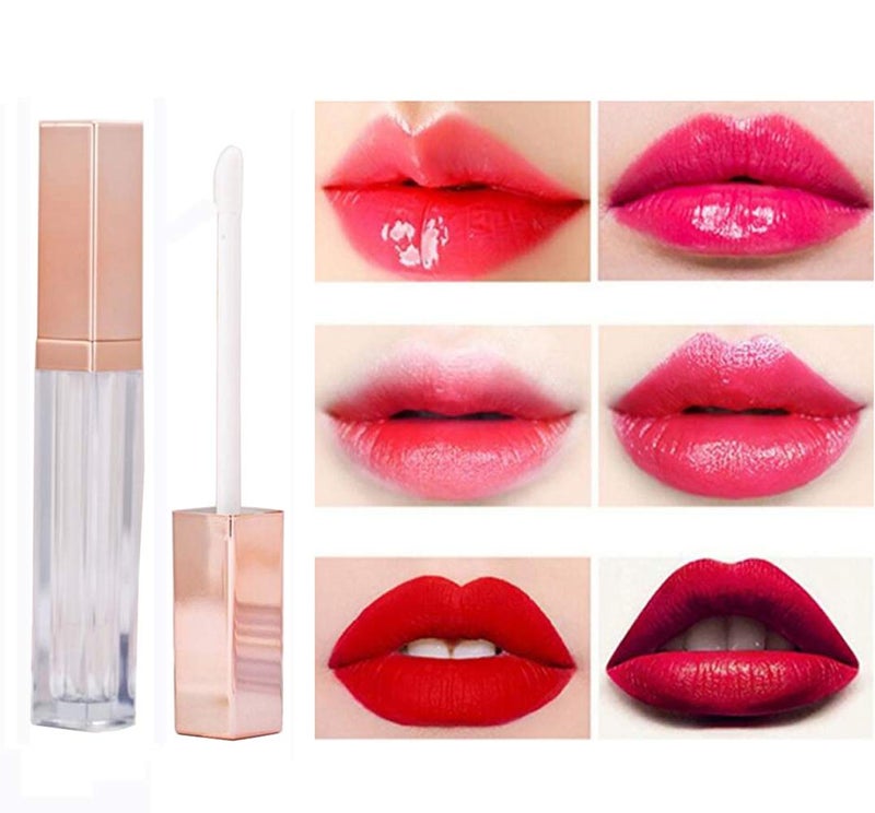 NATUWORLD 6PCS 5ml/0.17oz Empty Lip Gloss Tubes Containers with Brush Applicator and Rose Gold Lid Lip Balm Bottle Pipe Containers for DIY Lipstick Samples Lip Oil - Image 3