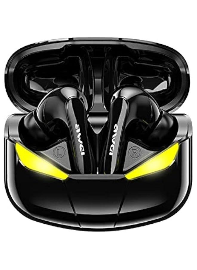 Generic Gaming Earbuds True Wireless Bluetooth 5.1 Gaming Ear Buds with Microphone Deep Bass Hi-Fi Stereo Earbuds 45ms Ultra Low Latency Music Gaming Dual Modes Earphones Waterproof Headphones for PC Laptop  - Image 1