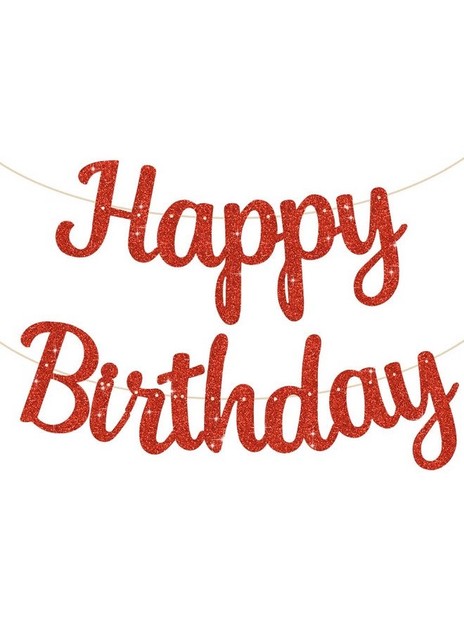 BEISHIDA لافتة عيد ميلاد سعيدة حمراء من بيشيدا - بدون تجميع، 10 أقدام، مزينة مسبقًا - لافتة عيد ميلاد لامعة، زينة للنساء، زينة حفلات عيد الميلاد - Image 1