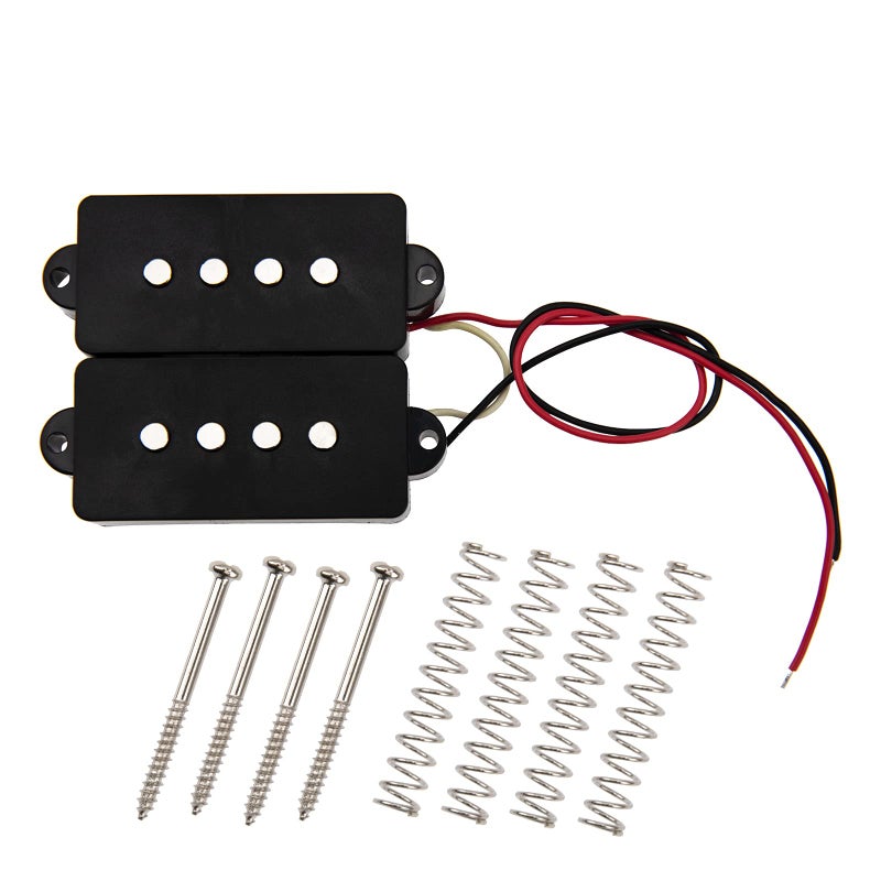 Yootones 2Pcs Yootones Bass Open Pickups Humbucker Pickup Compatible with 4 String P Bass Replacement (Black) - Image 1