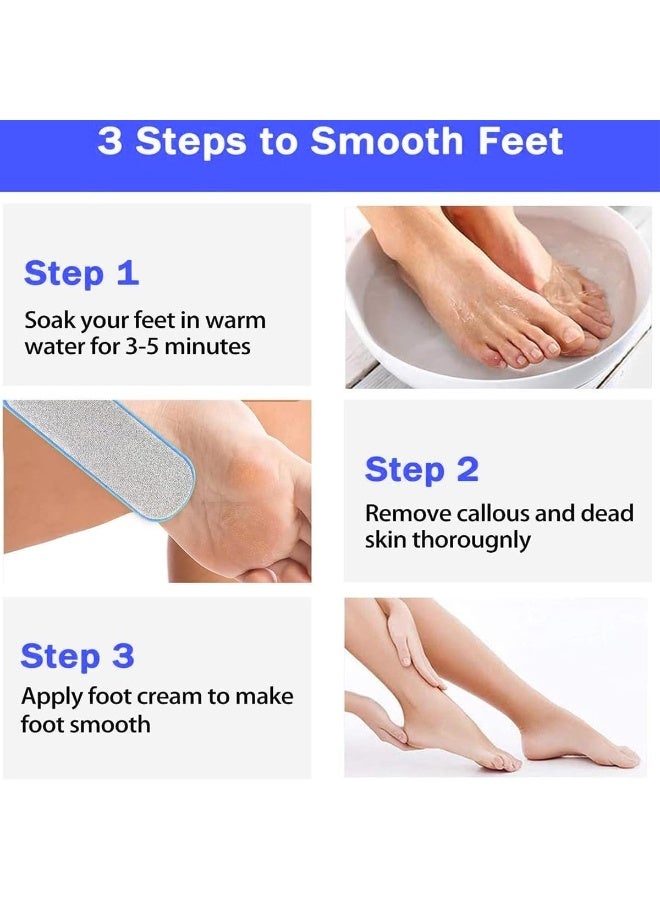 Foot File - Double Sided, Pedicure Foot Scrubber, Scraper Callus Remover, Foot Rasp For Cracked Heel & Foot Corn Removal, Dead Skin Exfoliator For Feet, (Baby Blue) - Image 1