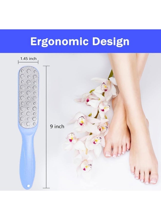 Foot File - Double Sided, Pedicure Foot Scrubber, Scraper Callus Remover, Foot Rasp For Cracked Heel & Foot Corn Removal, Dead Skin Exfoliator For Feet, (Baby Blue) - Image 2