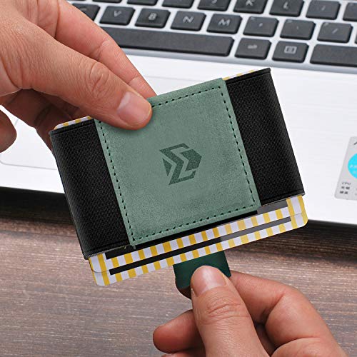 VBAX Elastic Wallet with Pull Tab for Men & Women – Slim Minimalist Front Pocket Leather Card Holder, Compact Stretch Design Fits 8–10 Cards & Cash – Premium Everyday Carry Wallet - Image 2