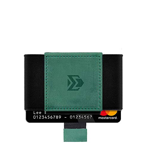 VBAX Elastic Wallet with Pull Tab for Men & Women – Slim Minimalist Front Pocket Leather Card Holder, Compact Stretch Design Fits 8–10 Cards & Cash – Premium Everyday Carry Wallet - Image 1