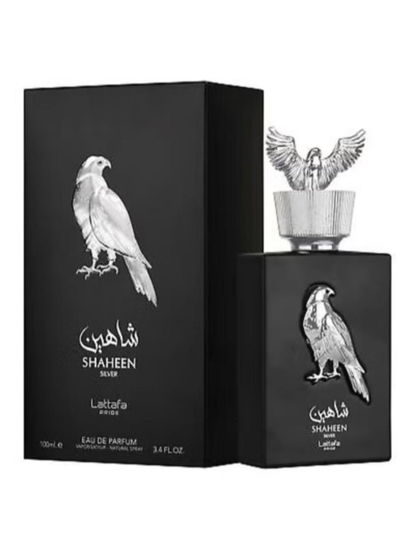 Lattafa PRIDE Shaheen Silver Perfume EDP 100ml - Luxurious Unisex Fragrance, Elegant and Captivating Scent