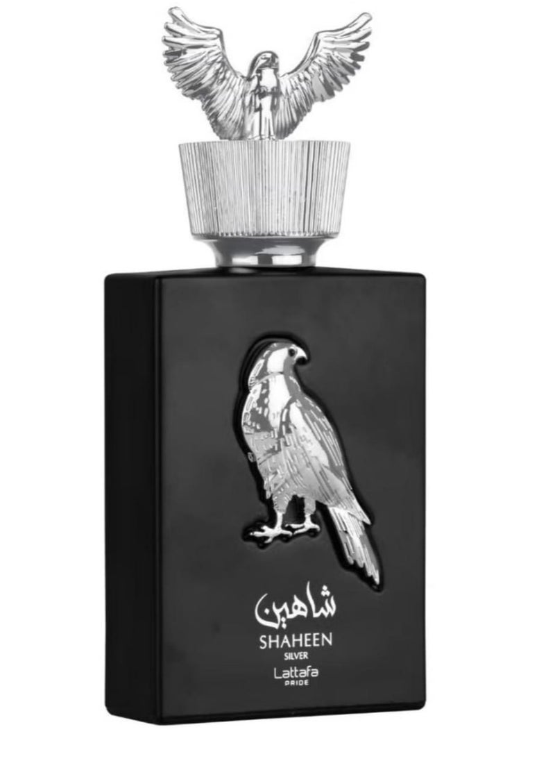 Lattafa PRIDE Shaheen Silver Perfume EDP 100ml - Luxurious Unisex Fragrance, Elegant and Captivating Scent