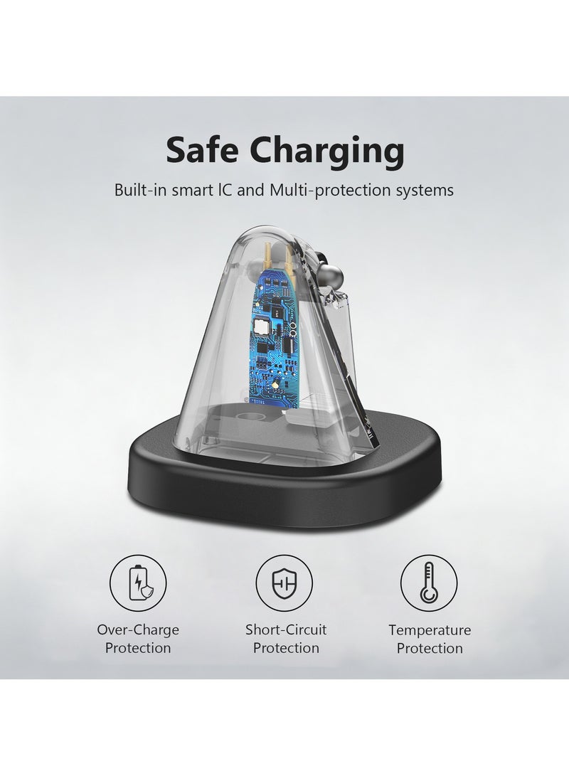 عام قاعدة شحن نظارات Ray-Ban Meta الذكية - قاعدة شحن محمولة صغيرة غير قابلة للانزلاق، مصممة خصيصًا لتوفير طاقة ثابتة وملحقات مخصصة للنظارات. - Image 3