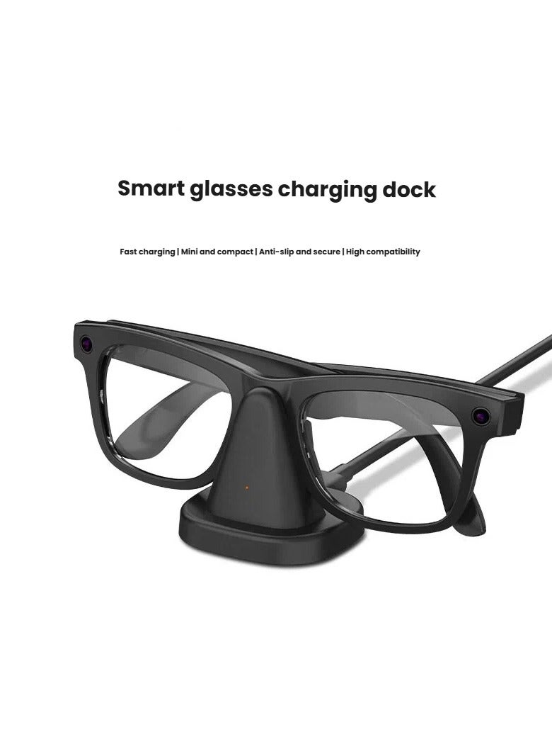 عام قاعدة شحن نظارات Ray-Ban Meta الذكية - قاعدة شحن محمولة صغيرة غير قابلة للانزلاق، مصممة خصيصًا لتوفير طاقة ثابتة وملحقات مخصصة للنظارات. - Image 5