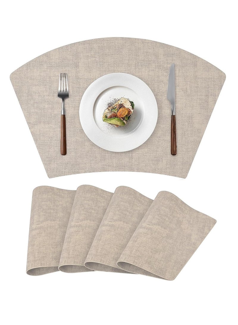 Vparty Set of 4 Vinyl Placemats – Heat-Resistant, Waterproof, and Easy-to-Clean Faux Leather Table Mats, Durable Dining Mats for Kitchen, Patio, Dining Room, Non-Slip Table Protectors, Stylish and Functional Table Mats  - Image 1