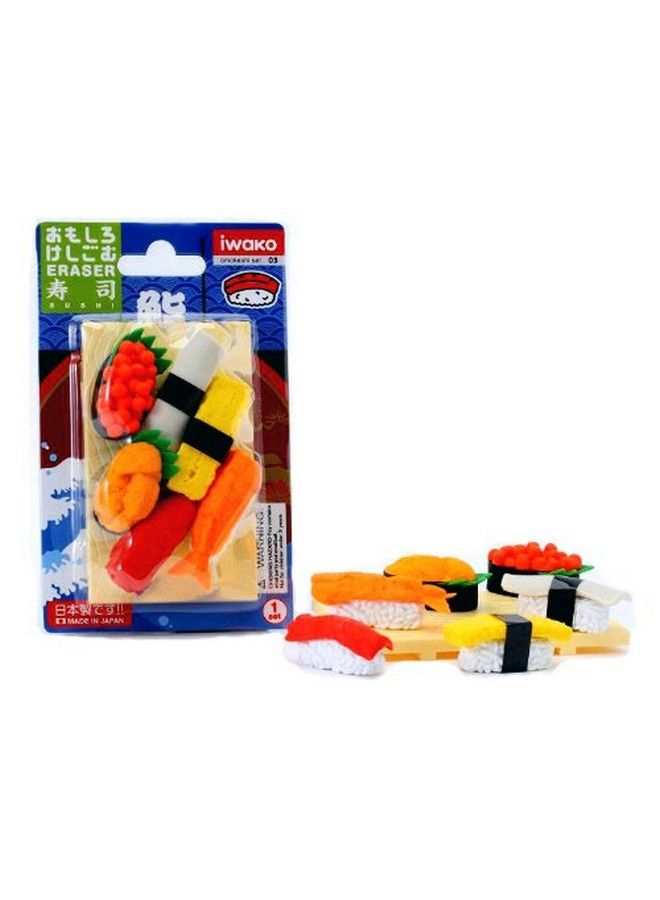 Iwako Japanese Eraser Set Sushi Assortment - Image 2