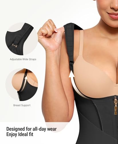 FeelinGirl Waist Trainer for Women Tummy Control Corset Body Shaper Vest with Back Support Black XS - Image 3