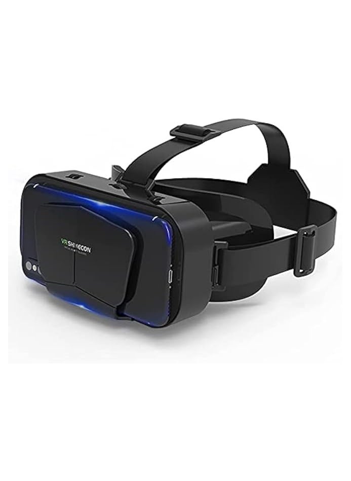 VR SHINECON VR Headset Compatible & Android Phones in 4.7"-7.2" Screen, Lightweight & Adjustable HD 3D Virtual Reality Glasses for Kids or Adults, Black  - Image 1
